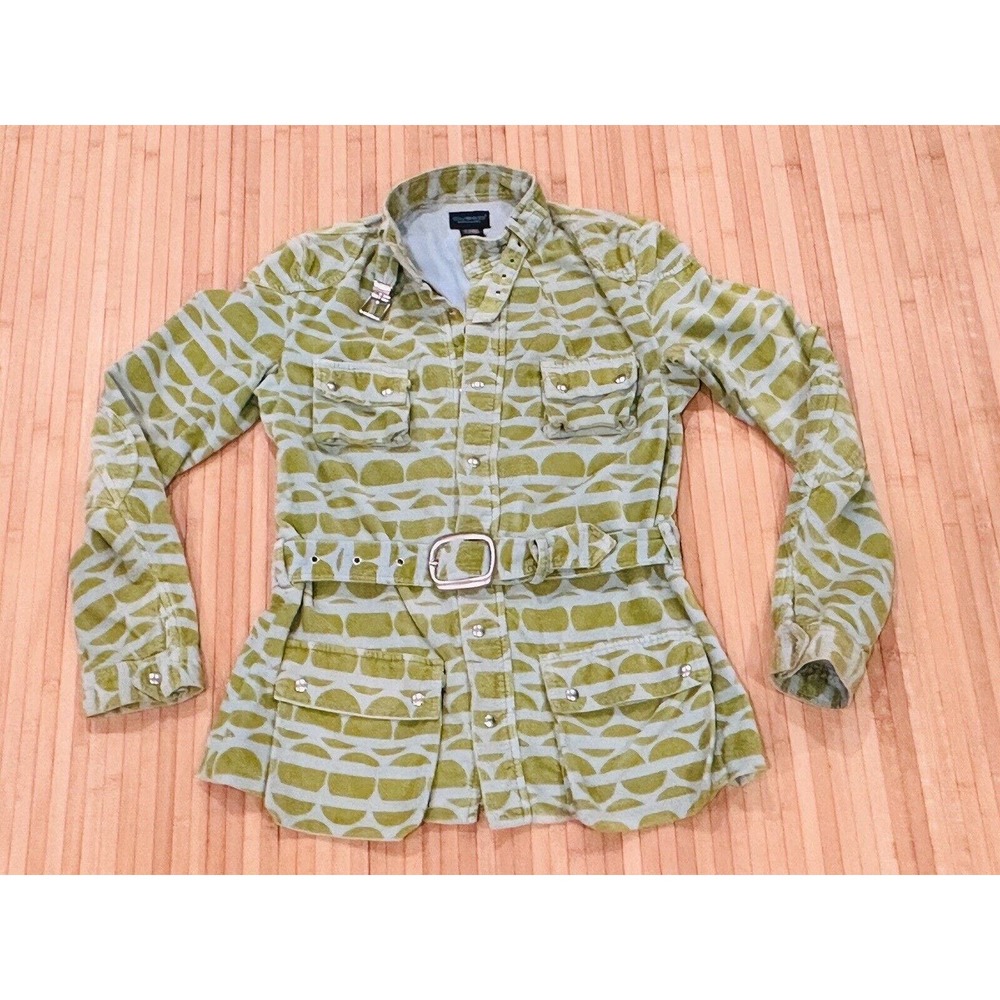 Custo Barcelona Vintage Jacket Zipper and Snaps Closure Velvet Women’s Sz 40 6
